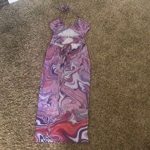 Trippy tight patterned dress